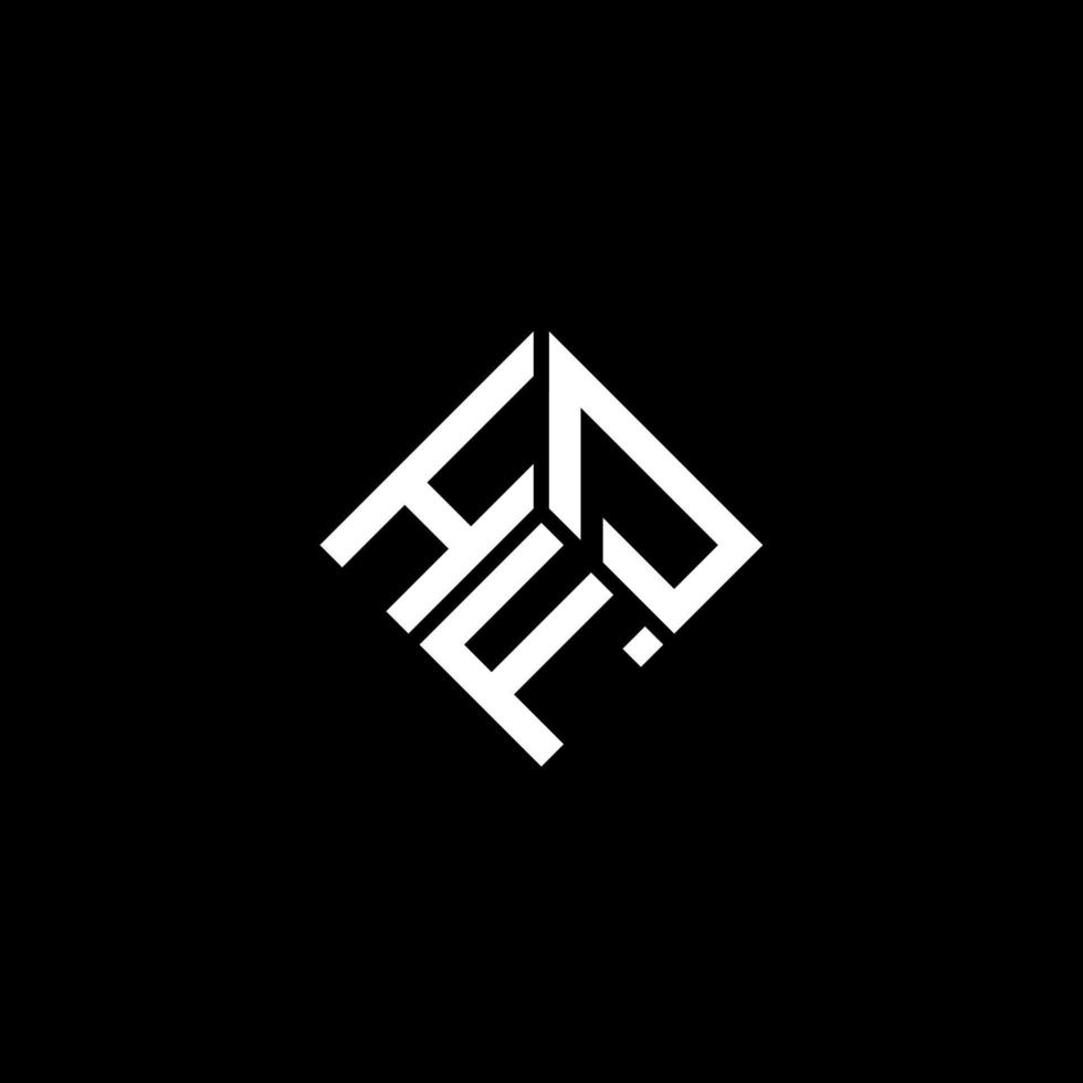 hfd brief logo ontwerp op zwarte achtergrond. hfd creatieve initialen brief logo concept. hfd-briefontwerp. vector