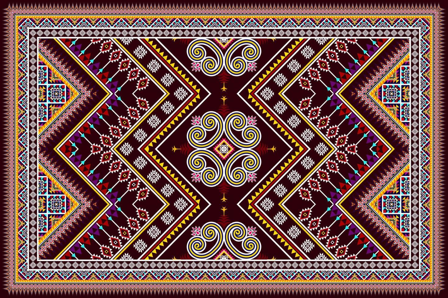 ikat etnische naadloze patroon ontwerp abstracte geometrische Azteekse stof tapijt ornament chevron textiel decoratie behang. tribal turkije afrikaanse indische amerikaanse traditionele borduurvector vector