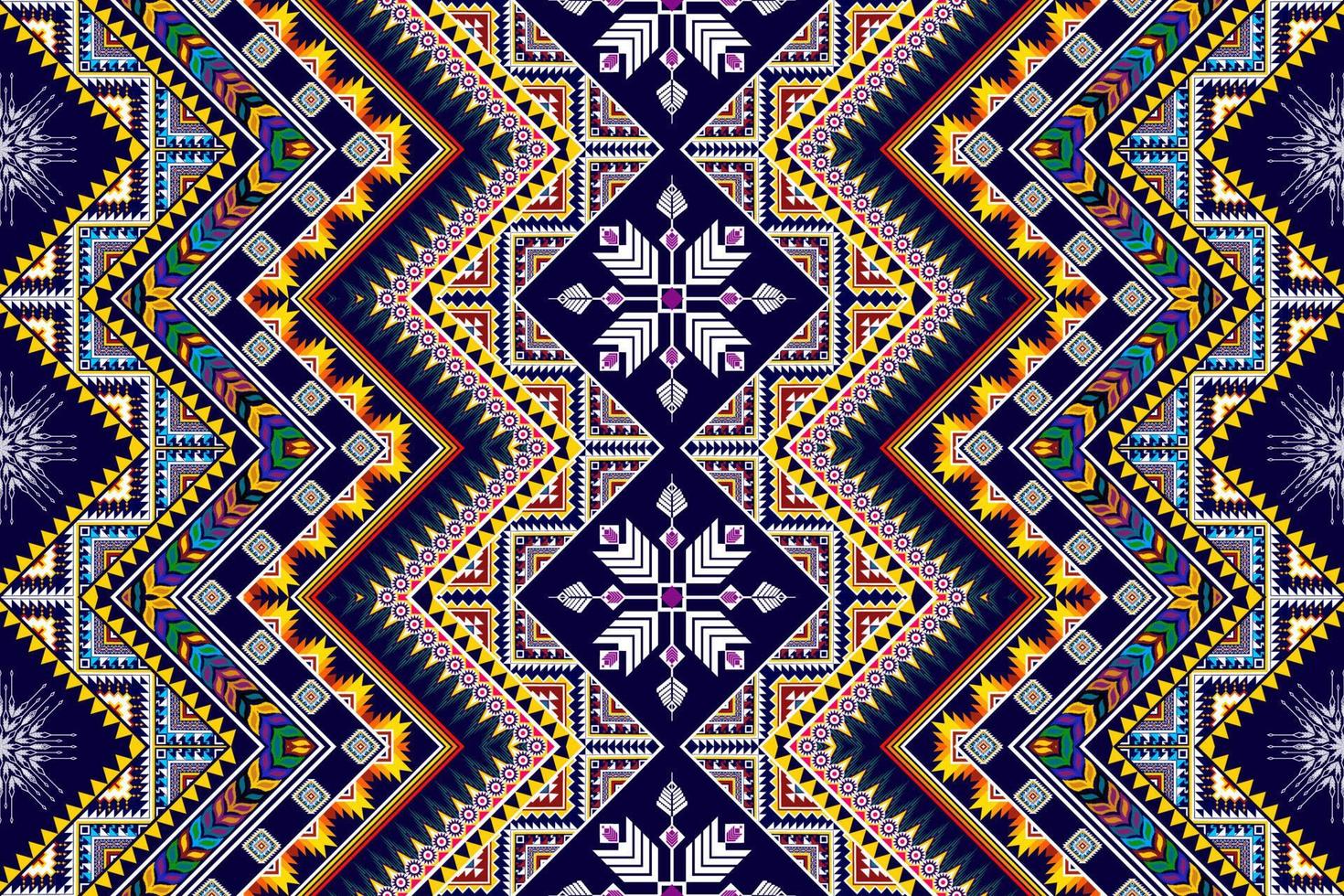 ikat etnisch naadloos patroonontwerp. Azteekse stof tapijt mandala ornamenten textiel decoraties behang. tribal boho inheemse etnische turkije traditionele borduurwerk vector background