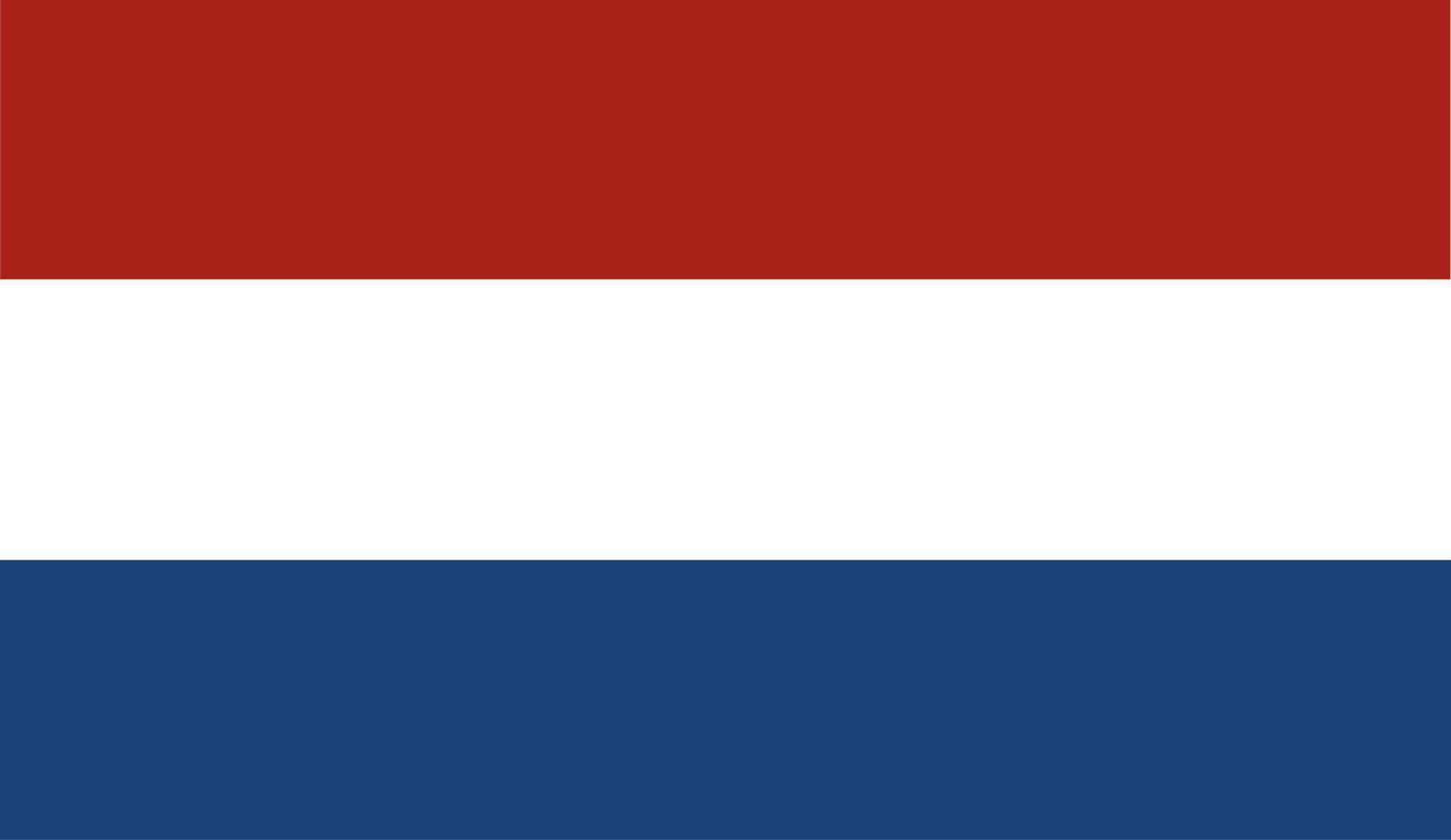 vlag van nederland.officiële verhoudingsdimensie en kleuren. vector illustratie