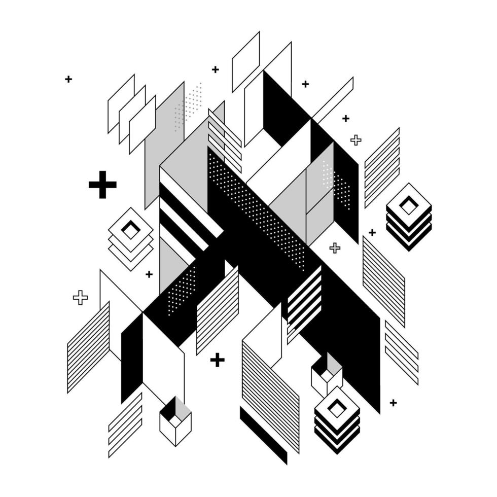 abstract vector geometrisch element futuristisch geïsoleerd op een witte achtergrond