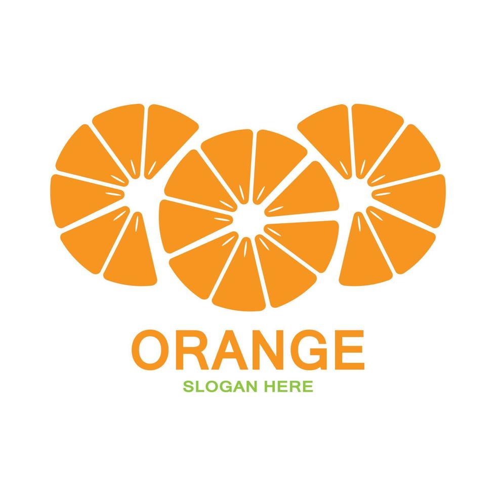 oranje fruit logo pictogram vector. plant inspiratie, illustratie vector