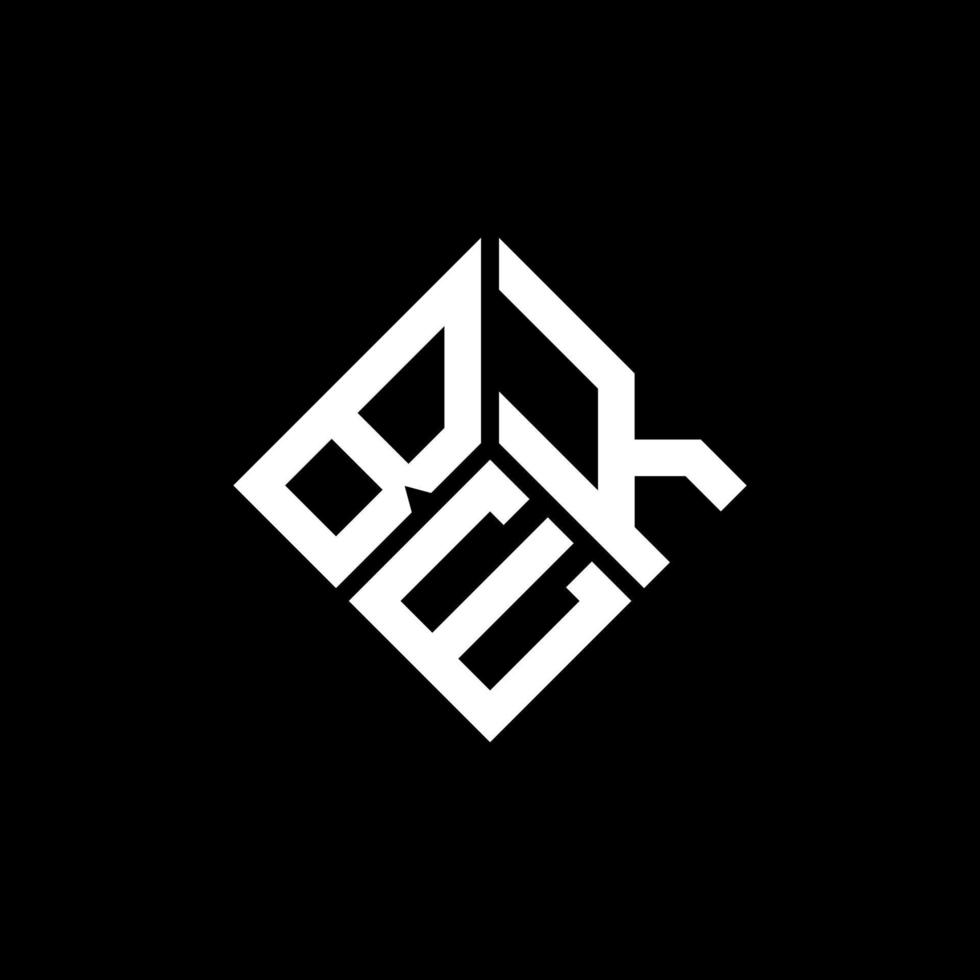 bek brief logo ontwerp op zwarte achtergrond. bek creatieve initialen brief logo concept. bek brief ontwerp. vector