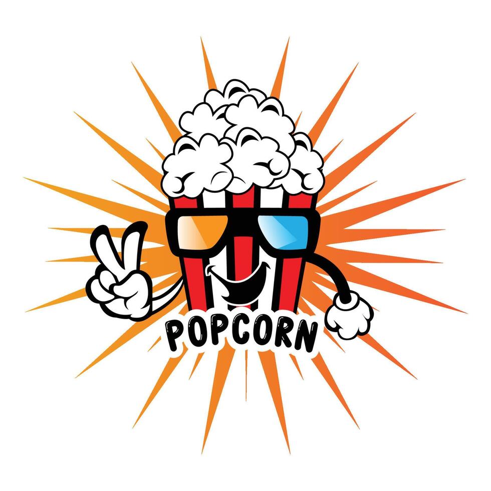 pop corn logo pictogram vector, ontploffen, bioscoop snacks, concept illustratie vector