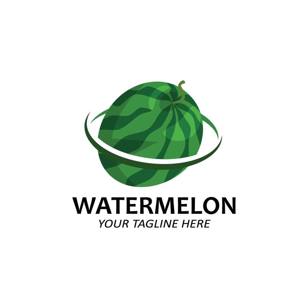 vectorillustratie van vers fruit watermeloen fruit logo rood, verkrijgbaar in de markt, zeefdrukontwerp, sticker, banner, fruitbedrijf vector