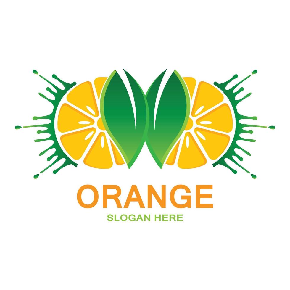 oranje fruit logo pictogram vector. plant inspiratie, illustratie vector