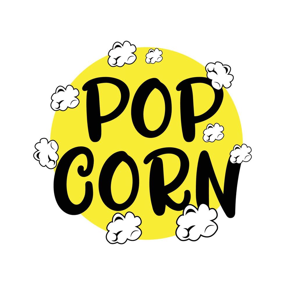 pop corn logo pictogram vector, ontploffen, bioscoop snacks, concept illustratie vector