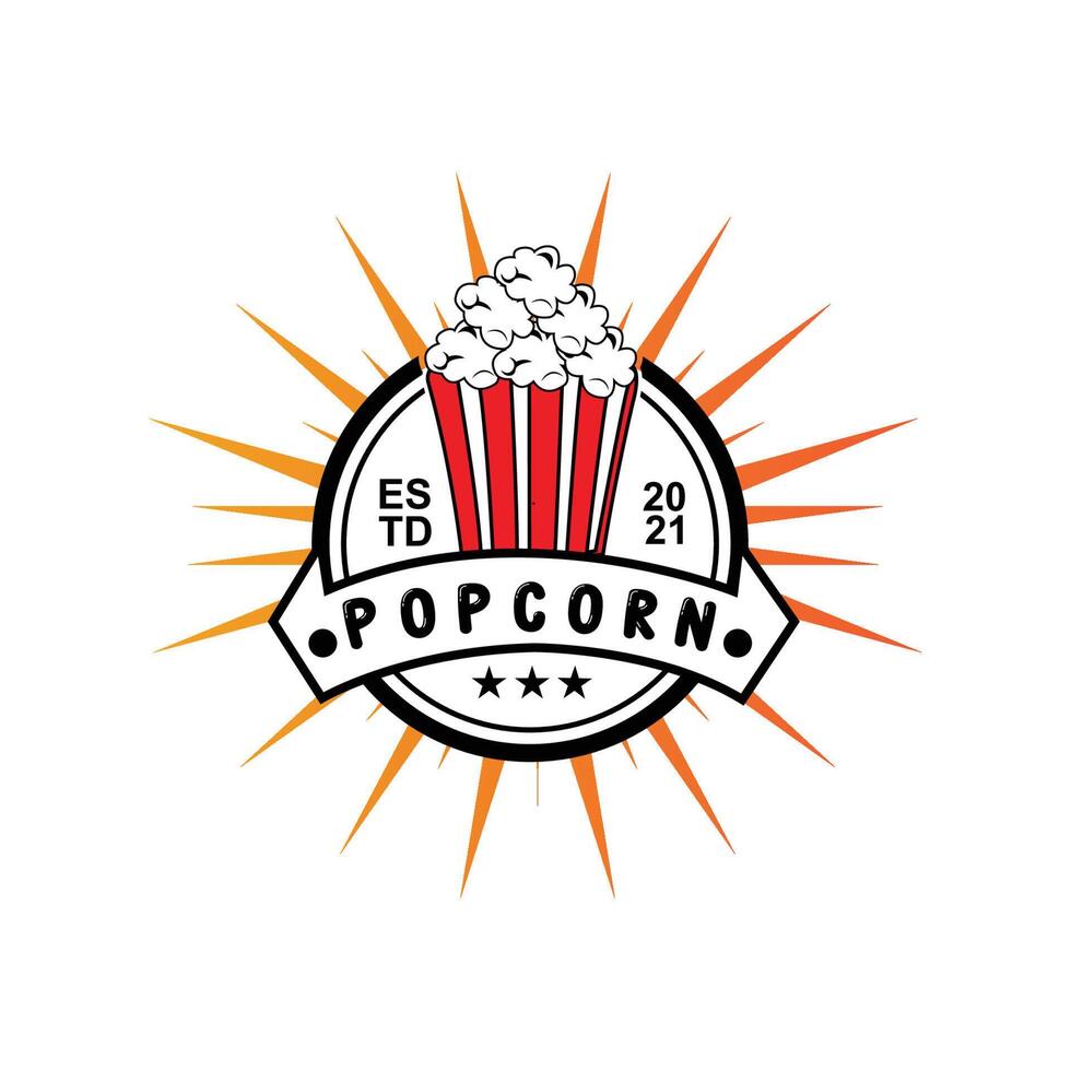 pop corn logo pictogram vector, ontploffen, bioscoop snacks, concept illustratie vector