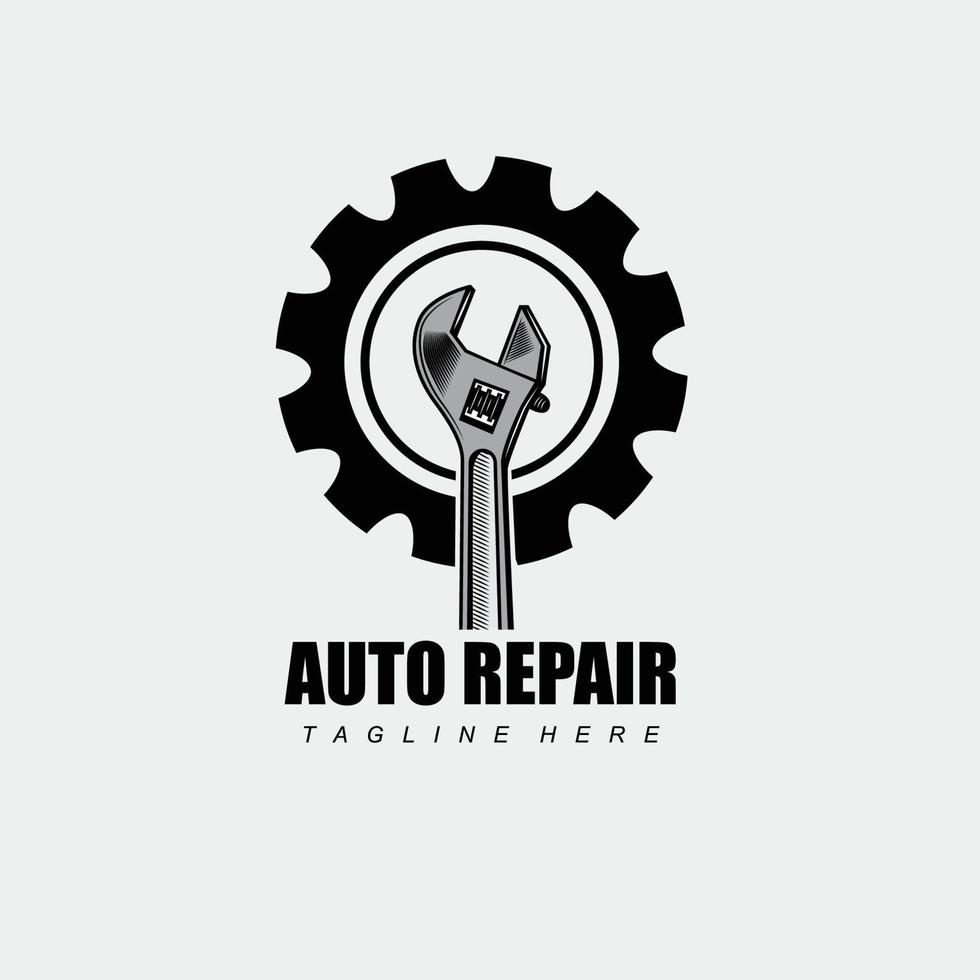 auto-reparatie logo-ontwerp geschikt voor bedrijfslogo stickers en schermen vector