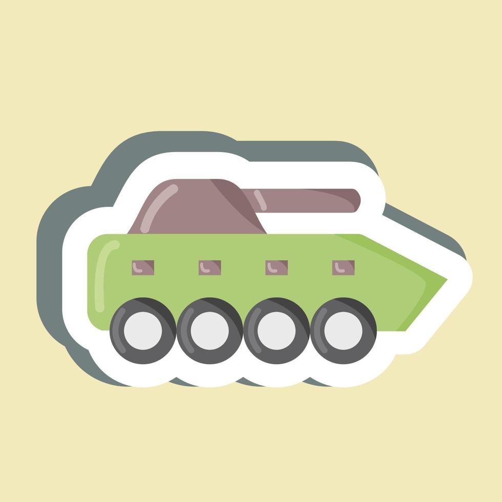 sticker infanterie tank. geschikt voor onderwijs symbool. eenvoudig ontwerp bewerkbaar. ontwerp sjabloon vector. eenvoudige illustratie vector
