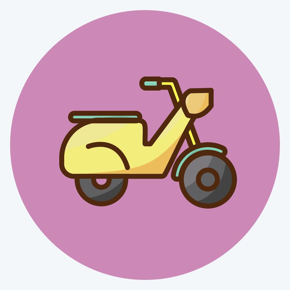 pictogram scooter. geschikt voor onderwijs symbool. vlakke stijl. eenvoudig ontwerp bewerkbaar. ontwerp sjabloon vector. eenvoudige illustratie vector