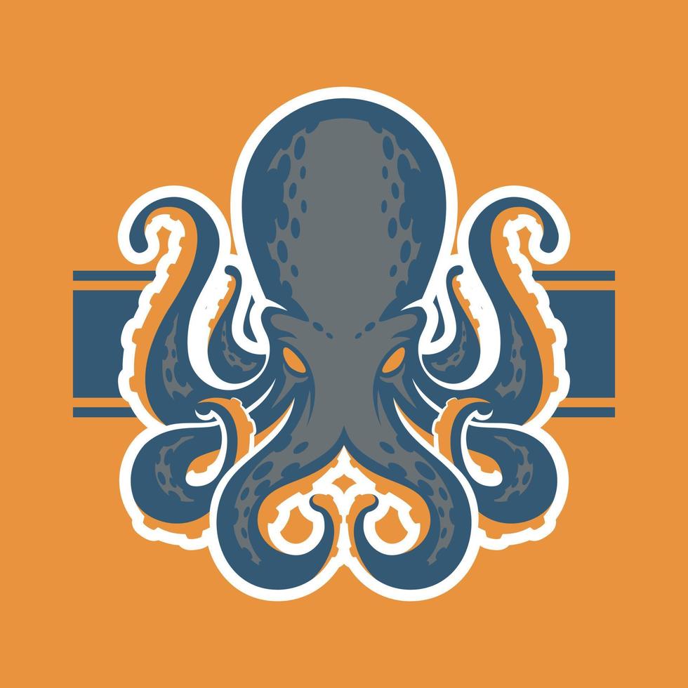 octopus logo op lichte achtergrond vector
