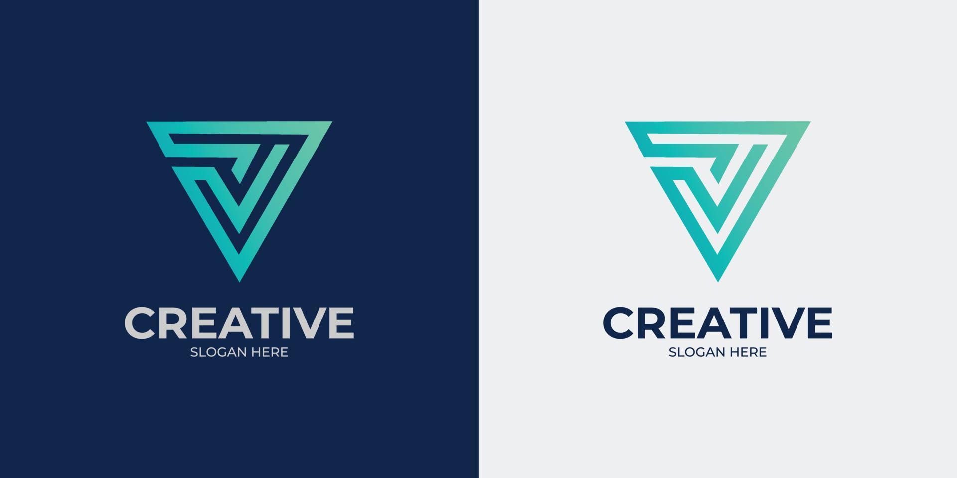 minimalistische en abstracte letter v logo set vector