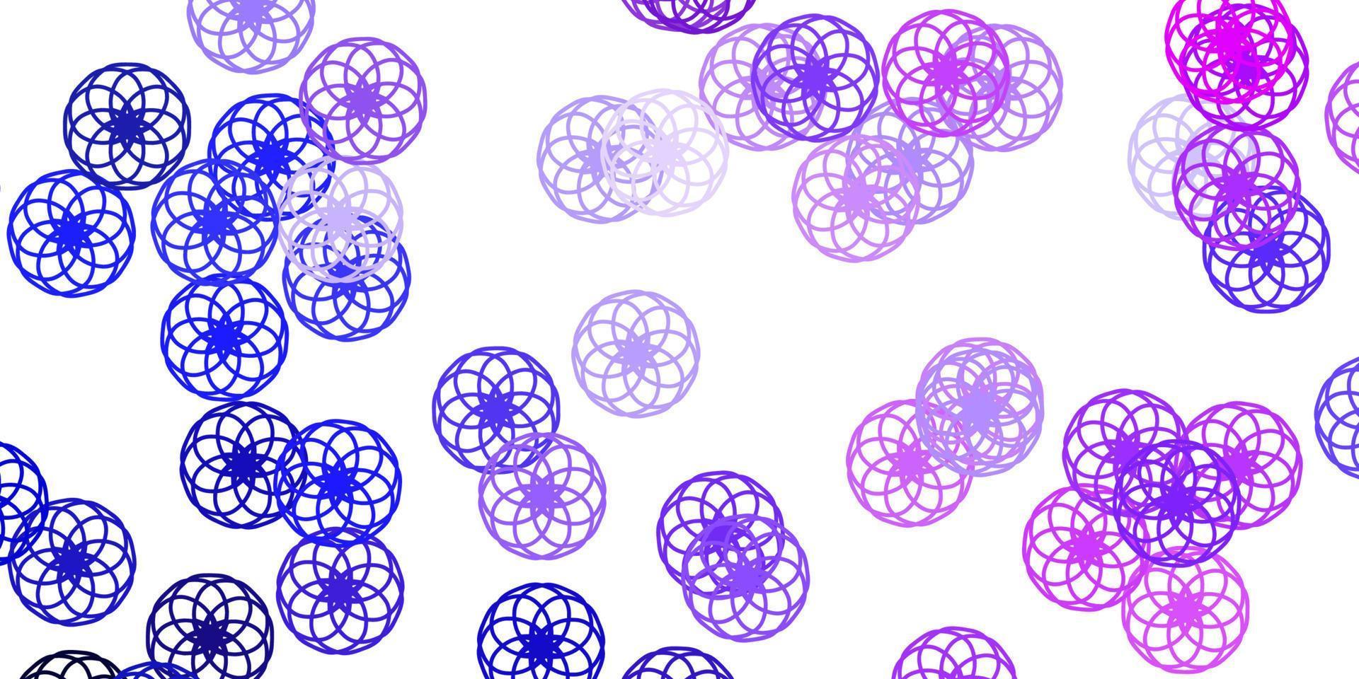 lichtroze, blauwe vectorachtergrond met stippen. vector