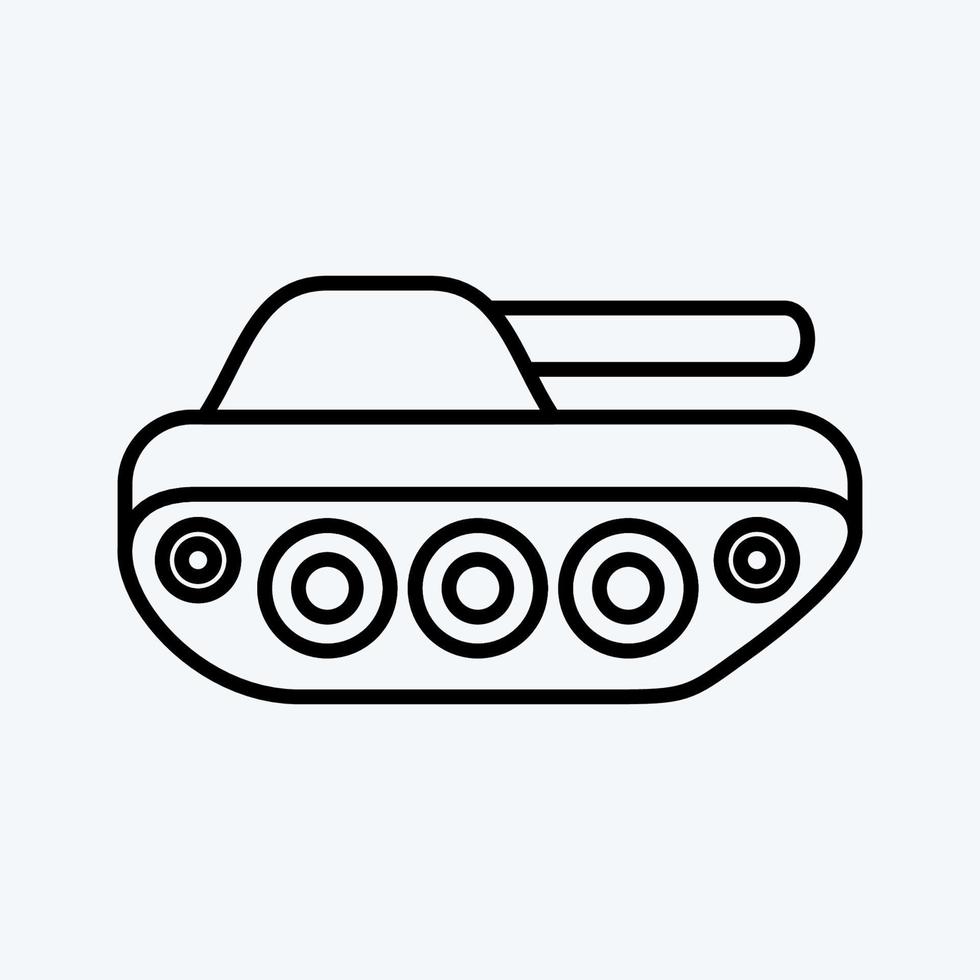 icoon tank. geschikt voor onderwijs symbool. lijn stijl. eenvoudig ontwerp bewerkbaar. ontwerp sjabloon vector. eenvoudige illustratie vector