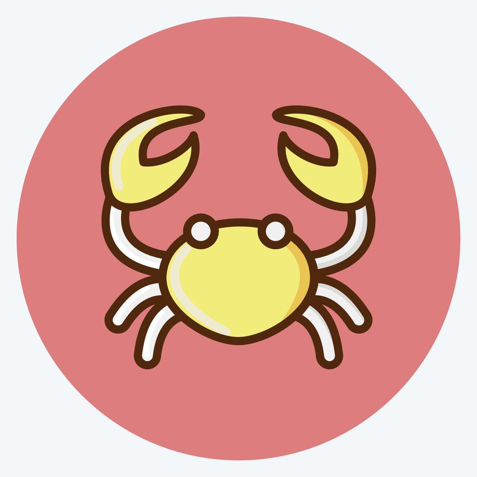 icoon krab. geschikt voor vlees. vlakke stijl. eenvoudig ontwerp bewerkbaar. ontwerp sjabloon vector. eenvoudige illustratie vector