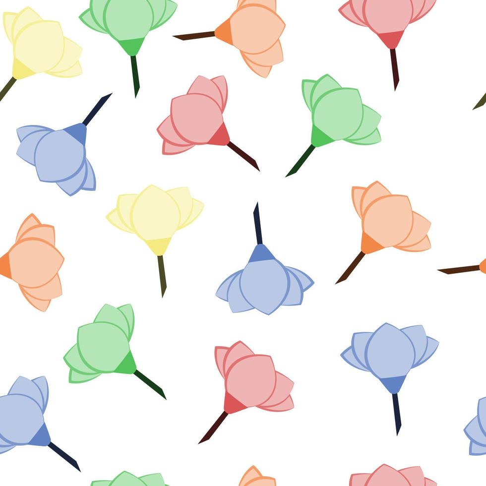 kleurrijk naadloos bloemenpatroon perfect voor achtergrond of behang vector