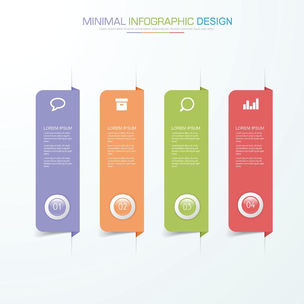 zakelijke infographic sjabloon met pictogram, vectorontwerpillustratie vector