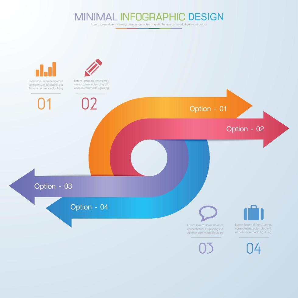 zakelijke infographic sjabloon met pictogram, vectorontwerpillustratie vector