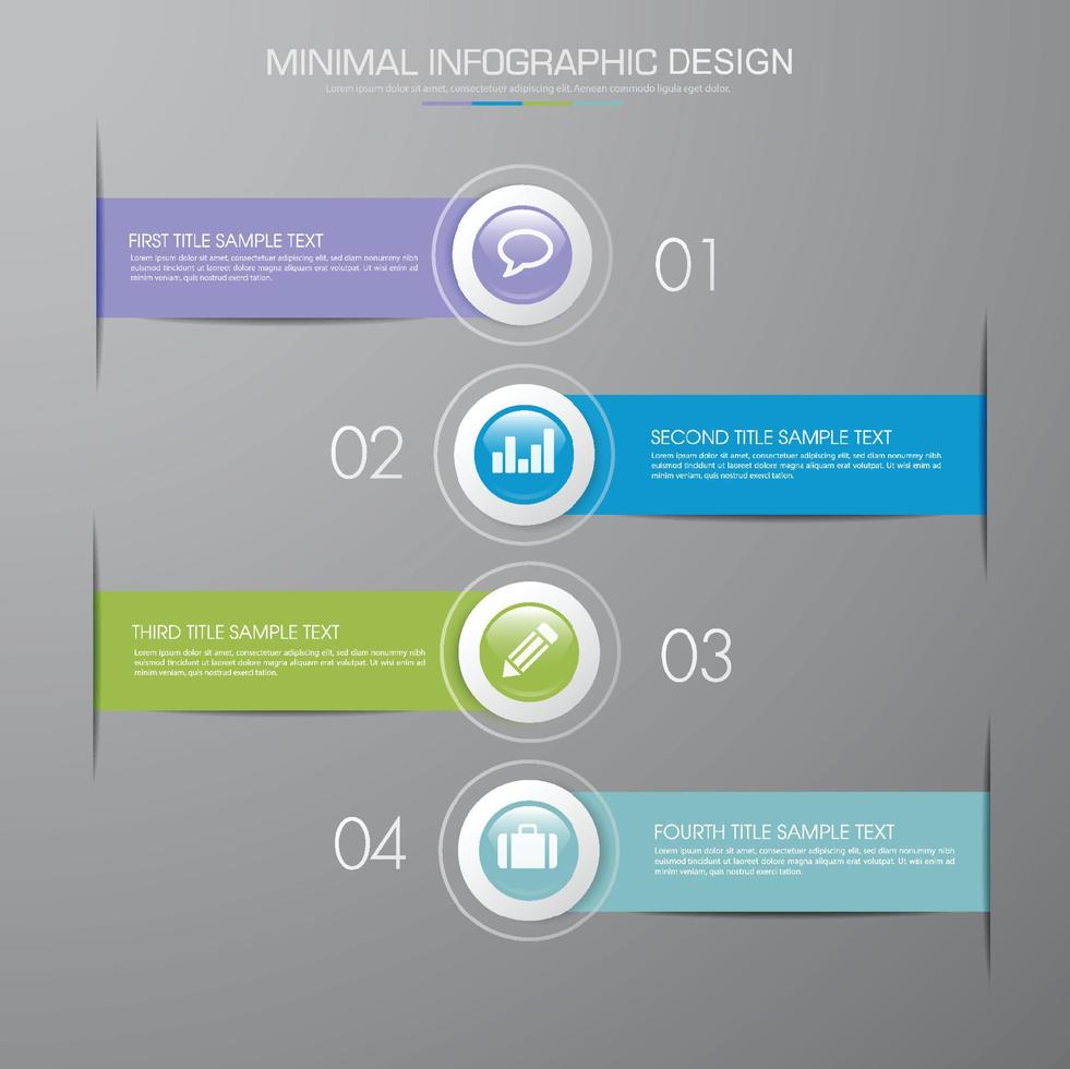 zakelijke infographic sjabloon met pictogram, vectorontwerpillustratie vector