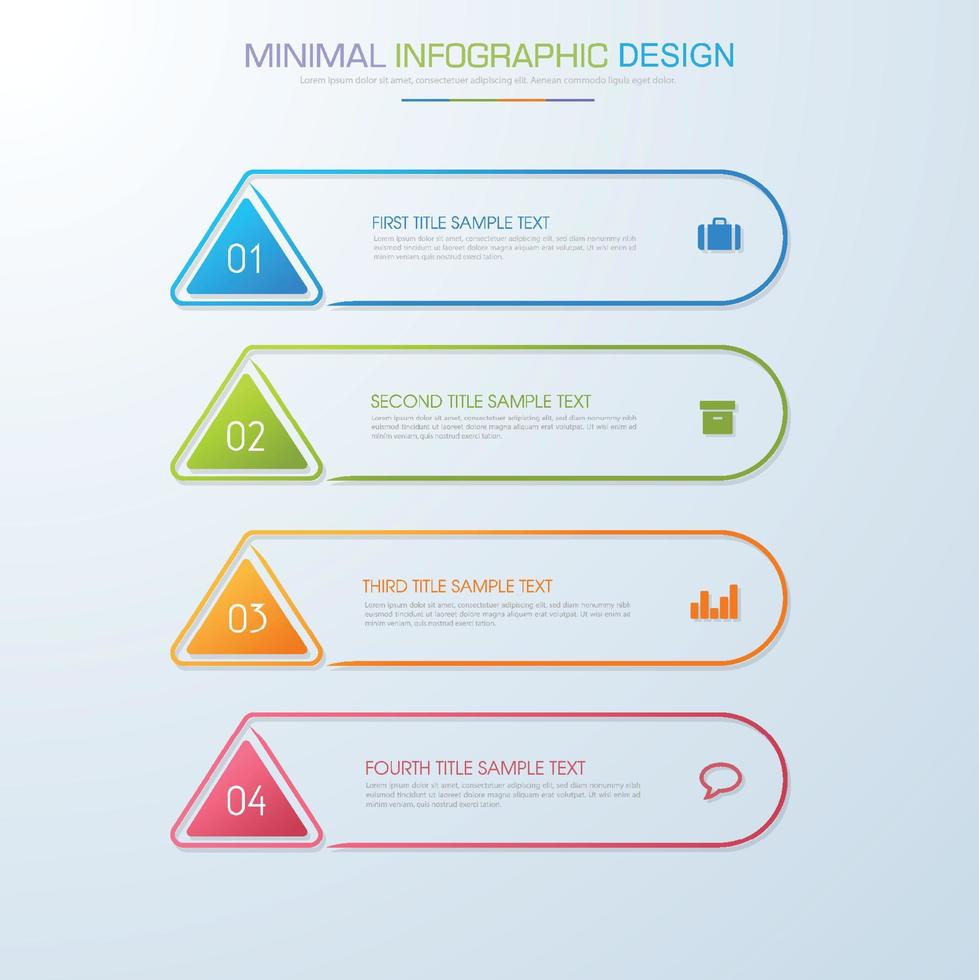 zakelijke infographic sjabloon met pictogram, vectorontwerpillustratie vector