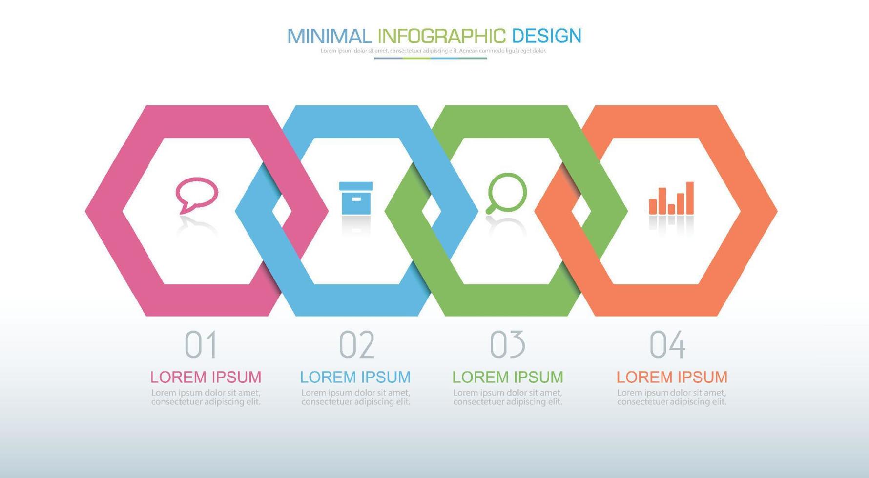 zakelijke infographic sjabloon met pictogram, vectorontwerpillustratie vector