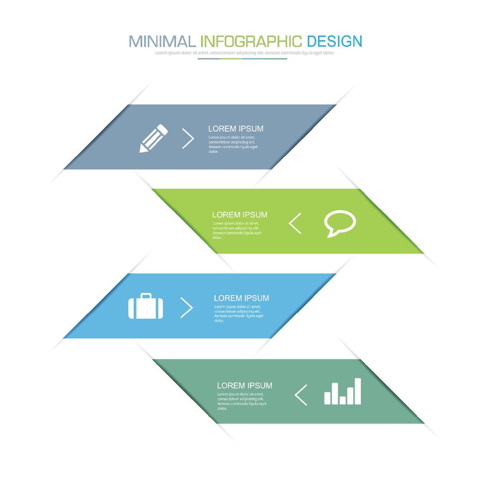 zakelijke infographic sjabloon met pictogram, vectorontwerpillustratie vector