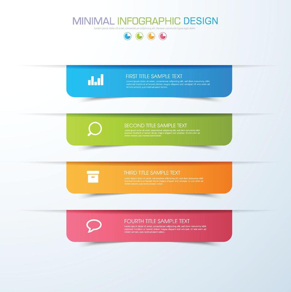 zakelijke infographic sjabloon met pictogram, vectorontwerpillustratie vector