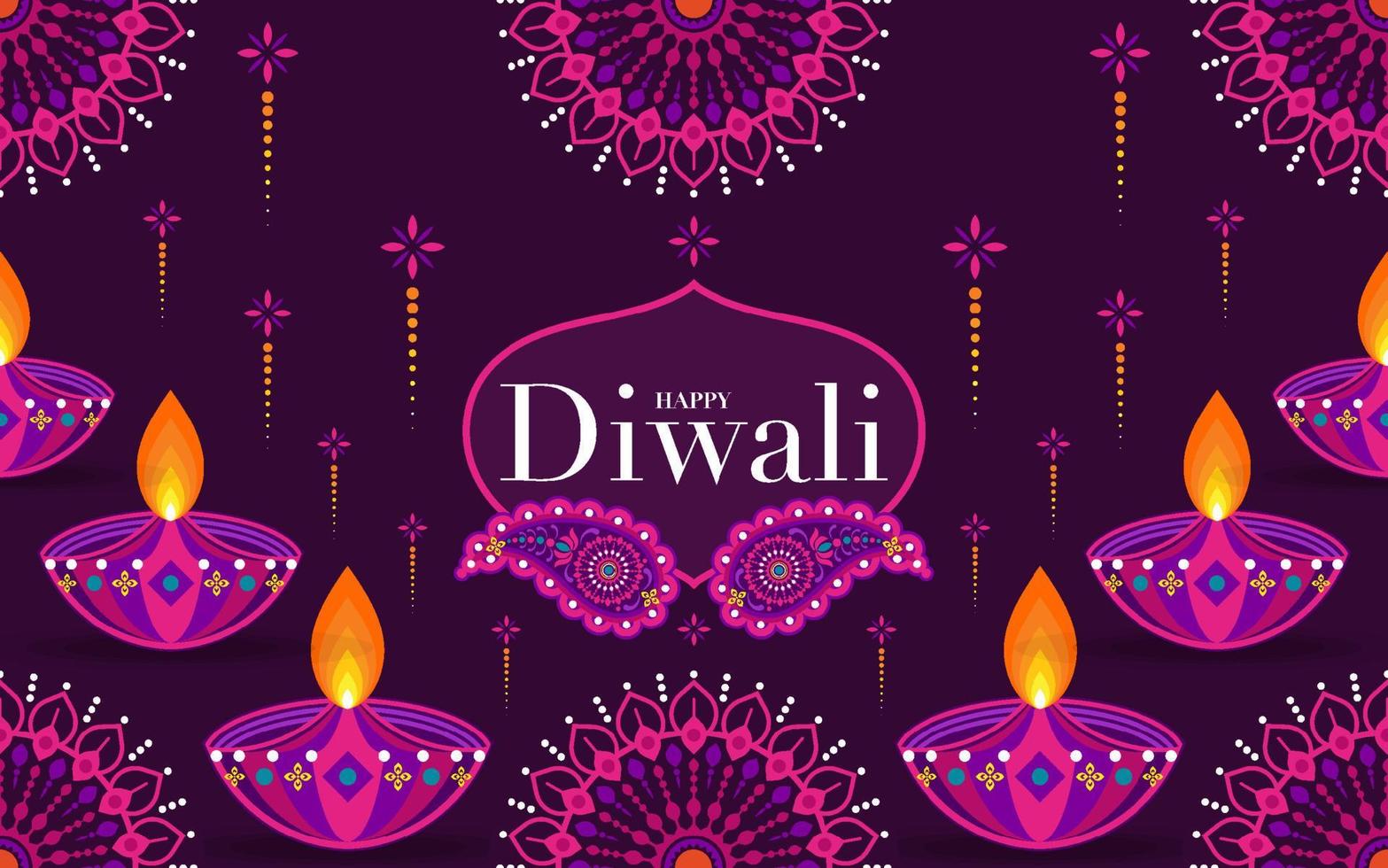 gelukkige diwali, deepavali of dipavali het festival vector