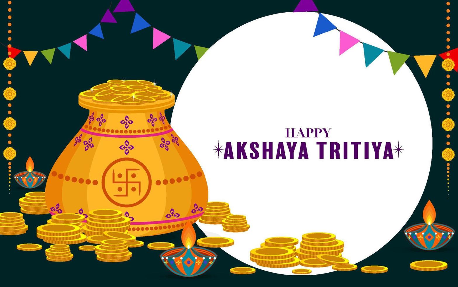 Indiase religieuze festival Akshaya Tritiya vector