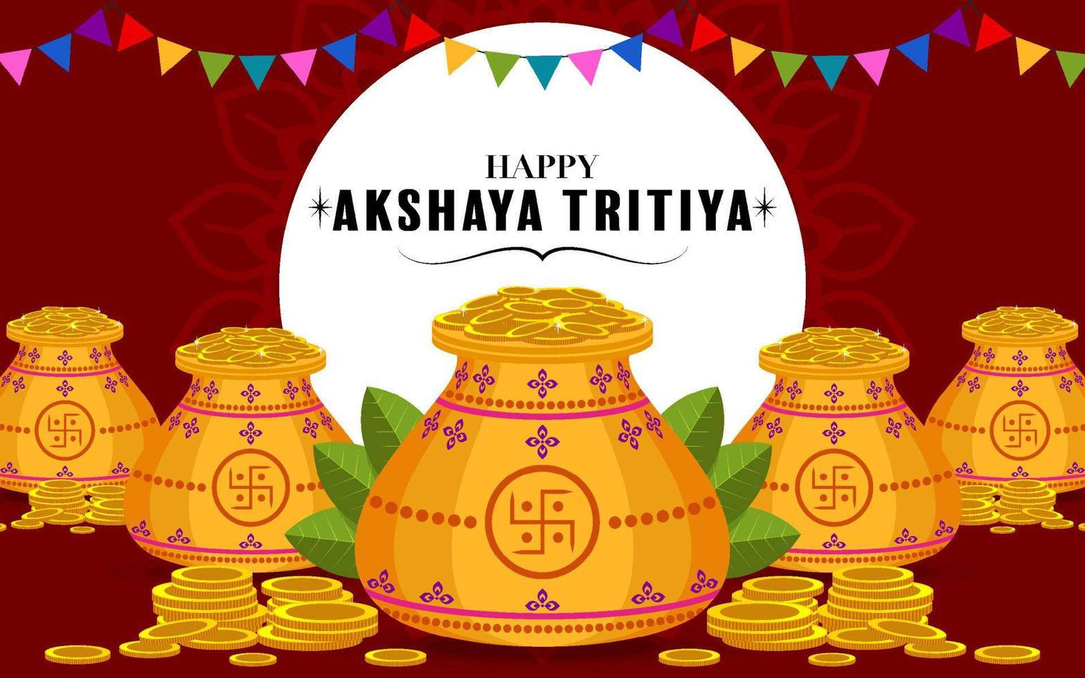 Indiase religieuze festival Akshaya Tritiya vector