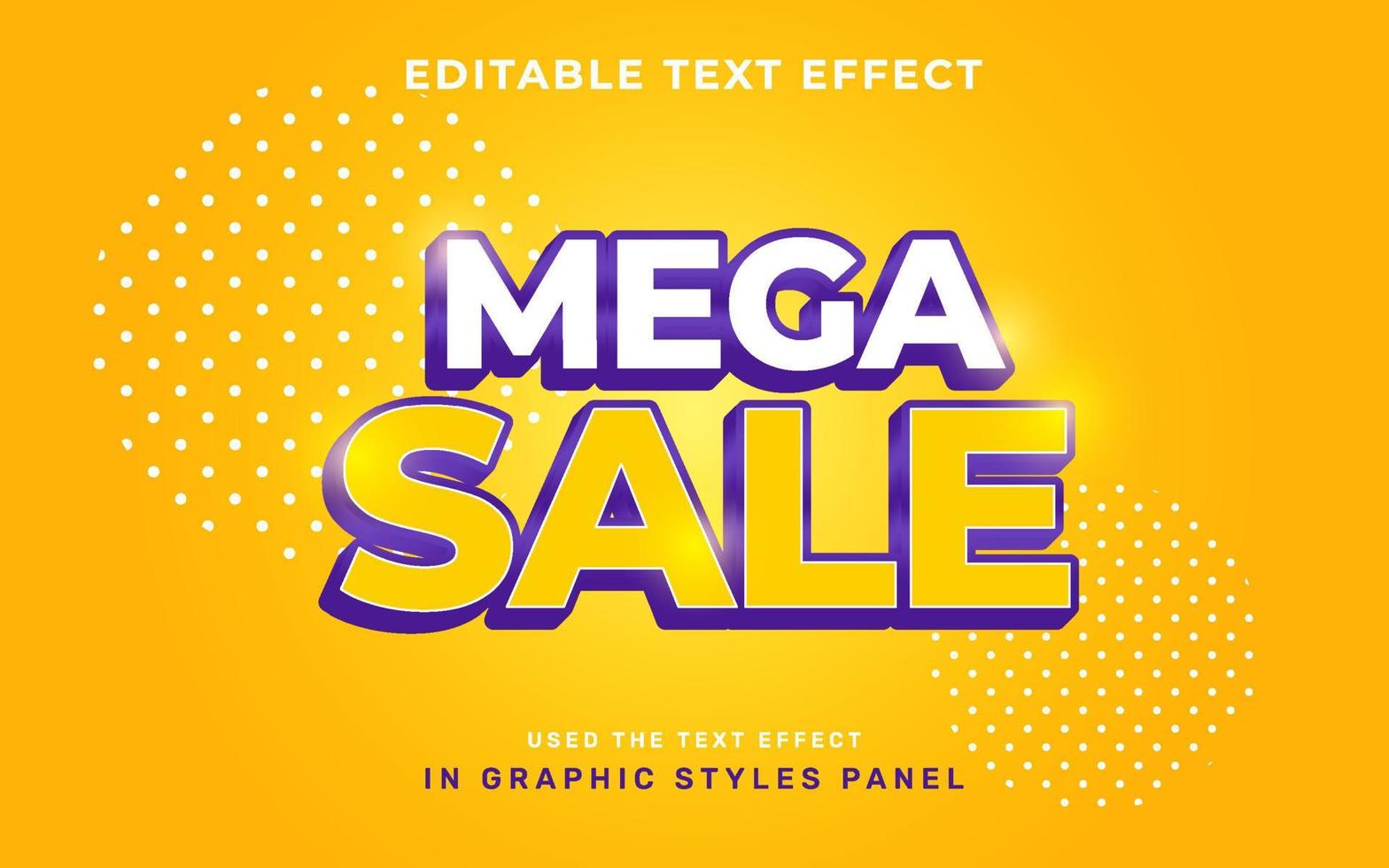 mega verkoop teksteffect vector