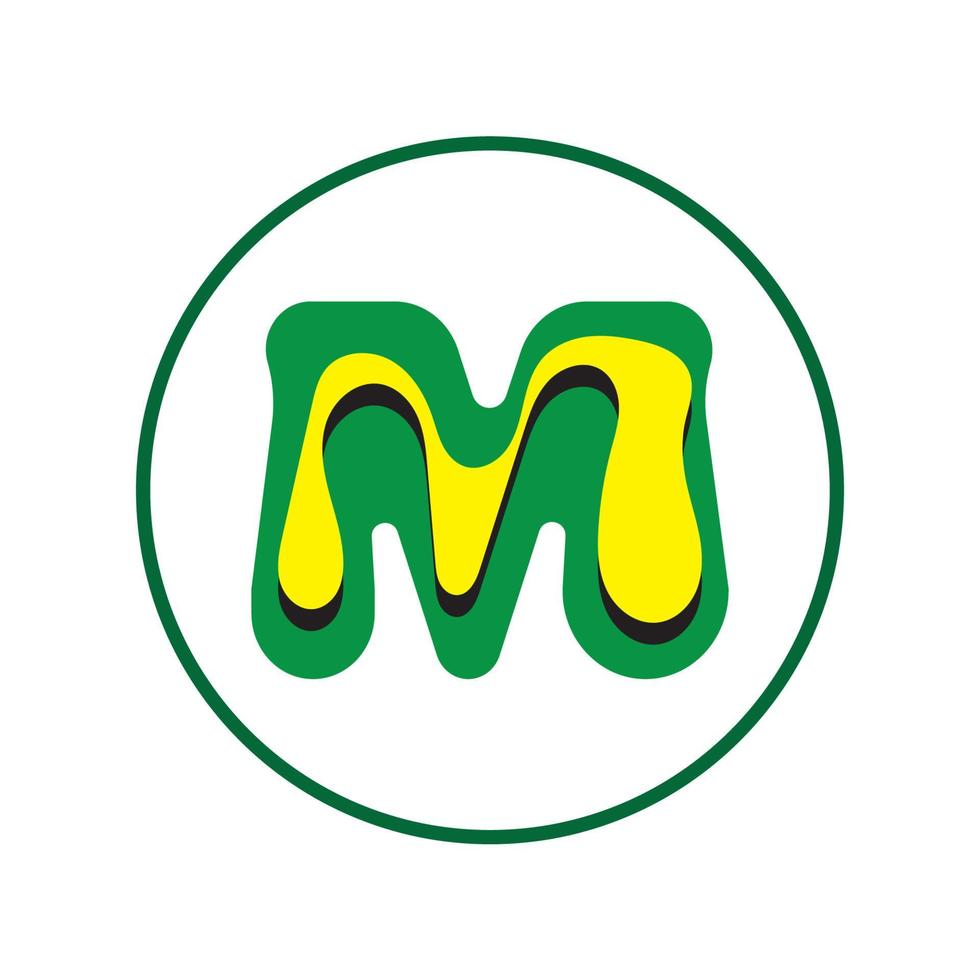 m briefsjabloon logo vector