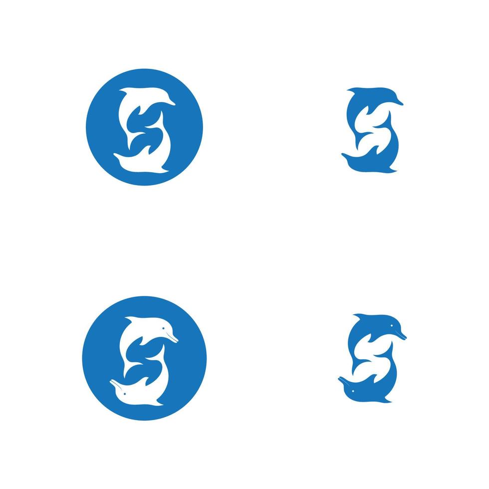 dolfijn pictogram logo ontwerp vector