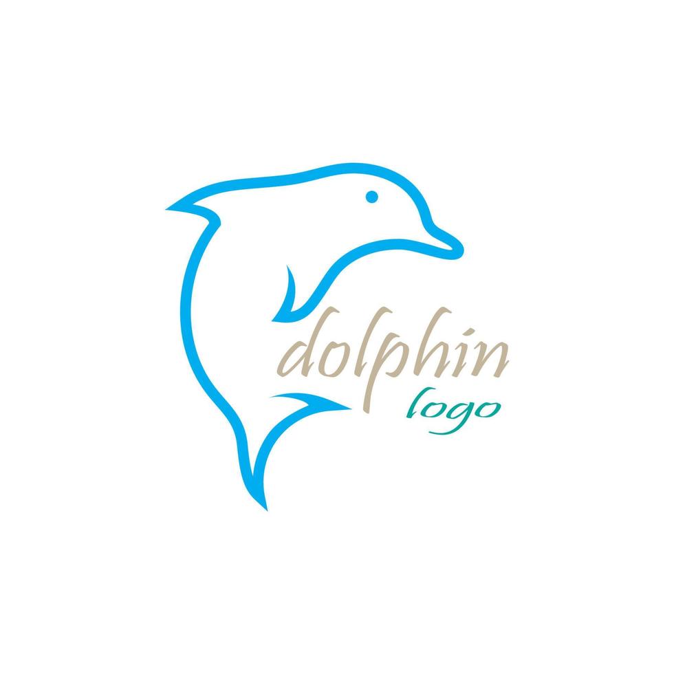 dolfijn pictogram logo ontwerp vector