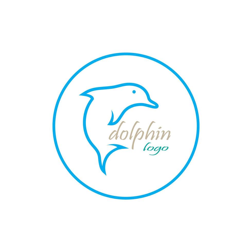 dolfijn pictogram logo ontwerp vector