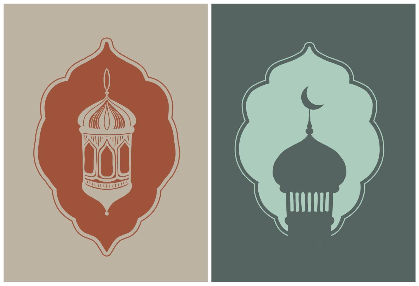 eid al-adha. islamitische arabische lantaarns. vector. vector