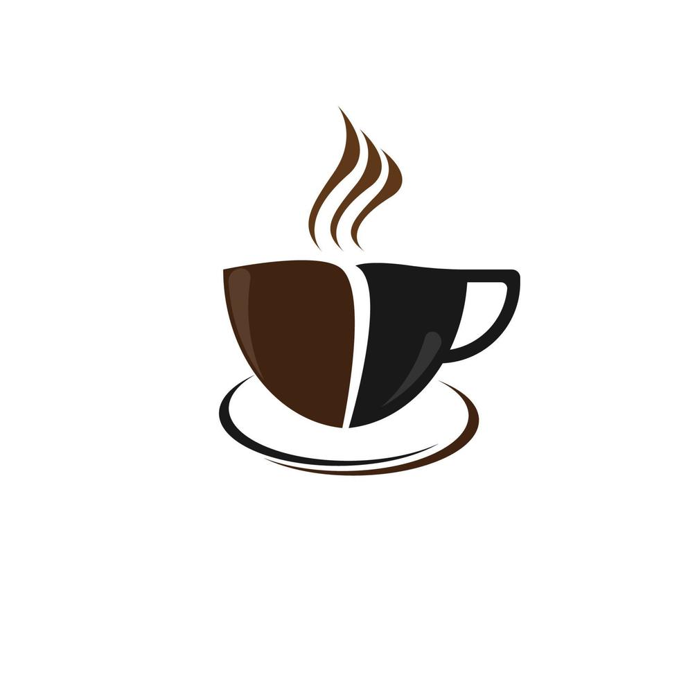 koffie drinken logo vector