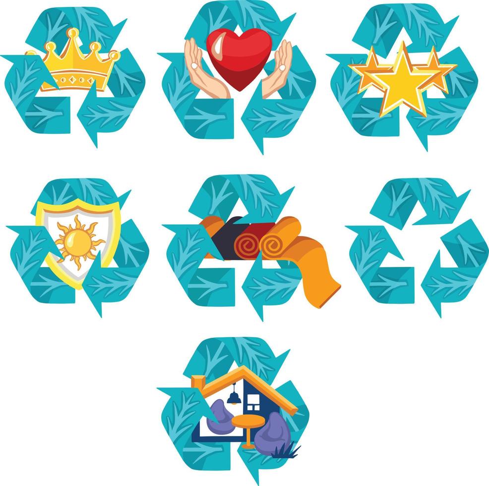 vector pictogram symbool premium recycling, superieure kwaliteit