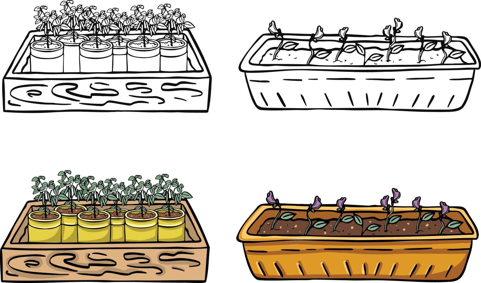 veelkleurige grappige kindertekeningen over ecologie illustratie vector