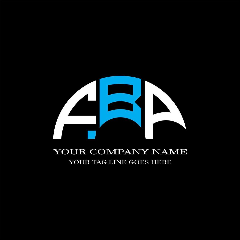 fbp letter logo creatief ontwerp met vectorafbeelding vector