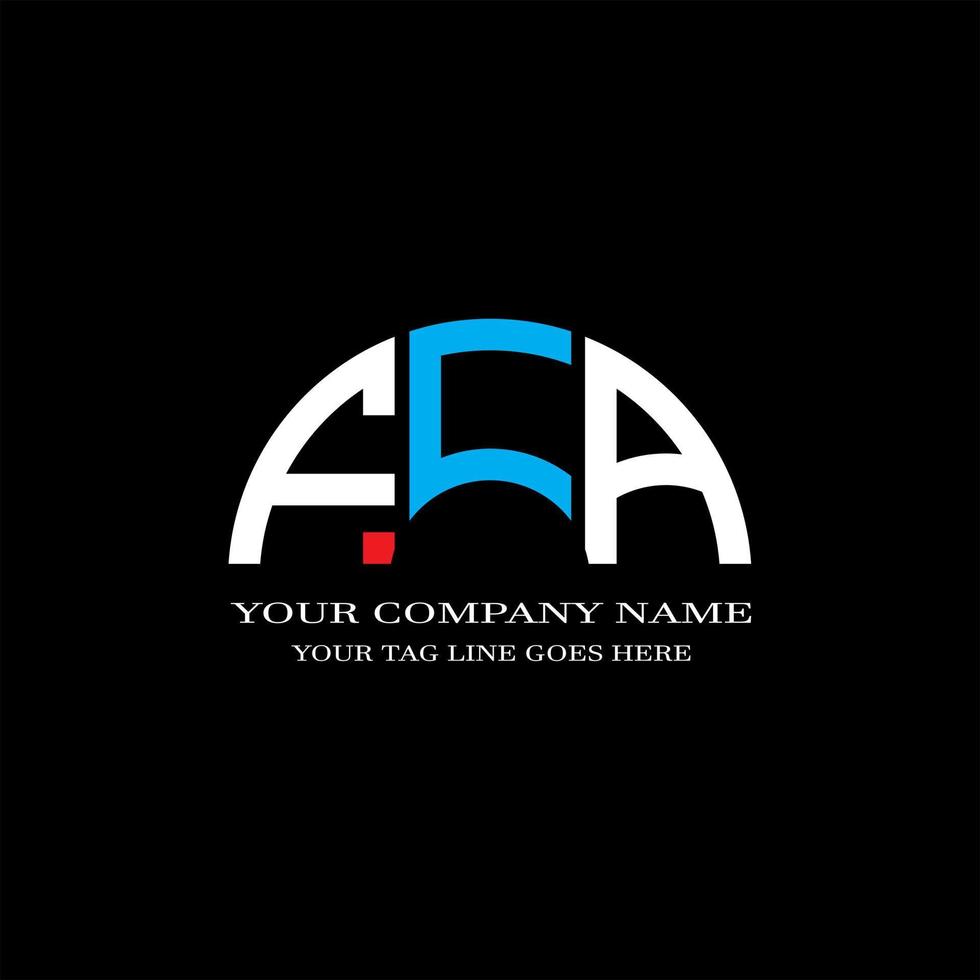 fca letter logo creatief ontwerp met vectorafbeelding vector