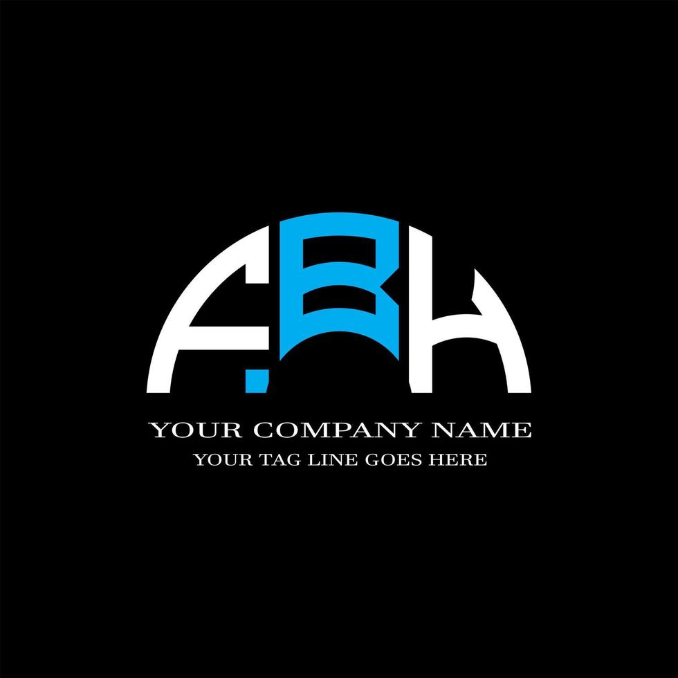 fbh letter logo creatief ontwerp met vectorafbeelding vector