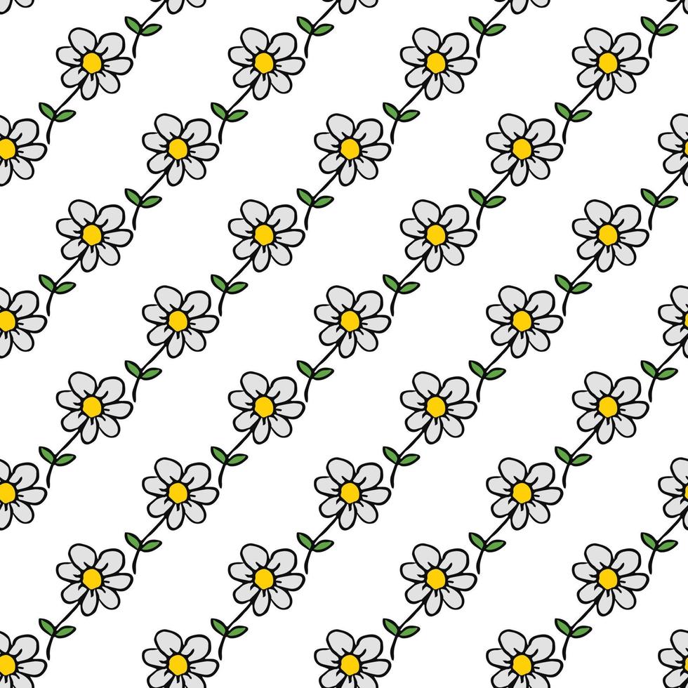naadloos bloemenpatroon. gekleurde bloemen achtergrond. doodle moederdag bloemmotief. vintage bloemmotief illustratie vector