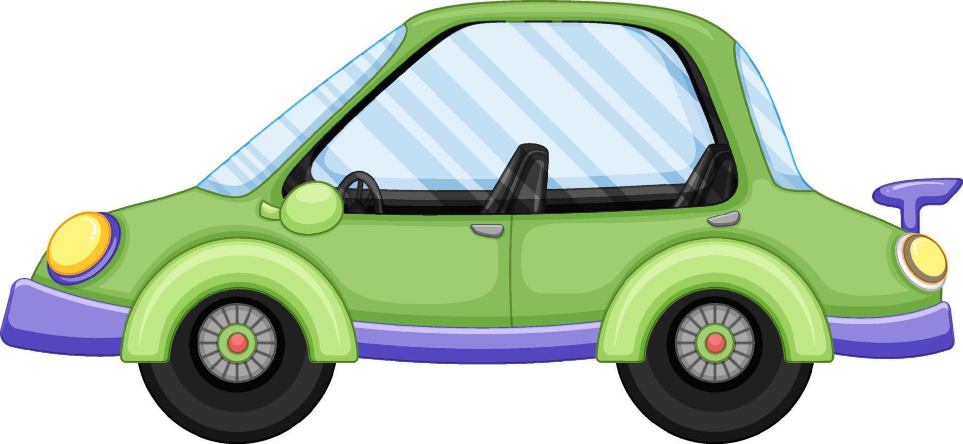 een groene auto in cartoonstijl vector