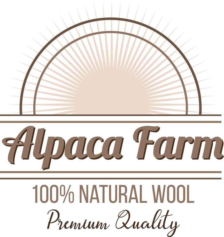 alpaca boerderij logo sjabloon voor wolproducten vector