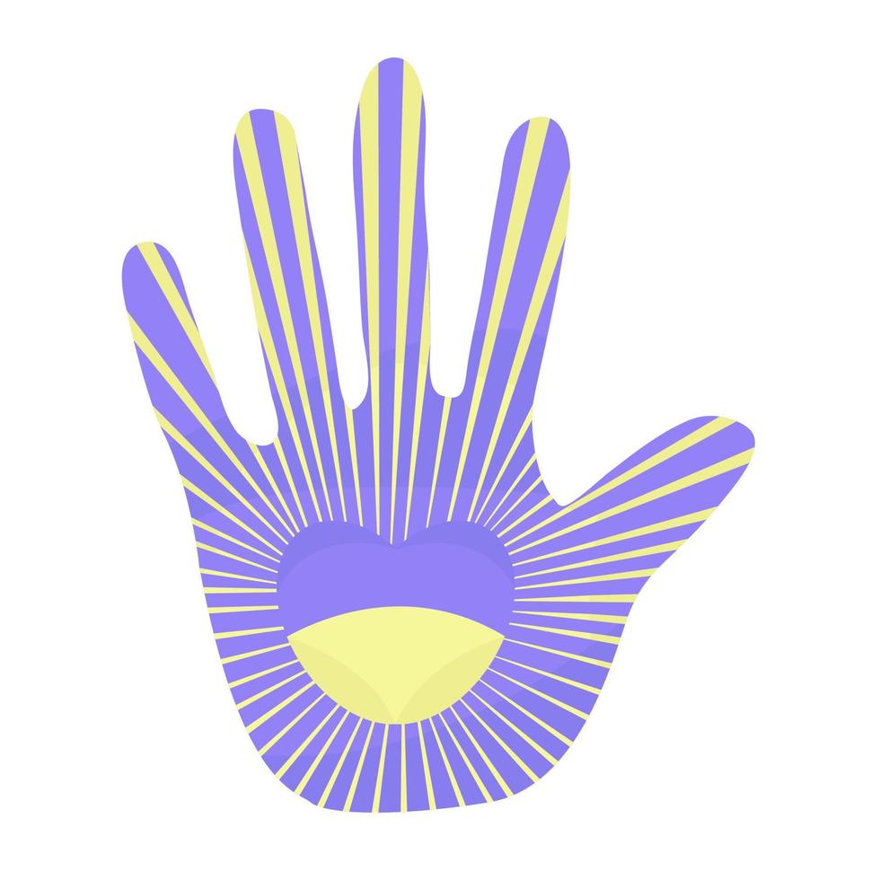 hand met hart, illustratie vector