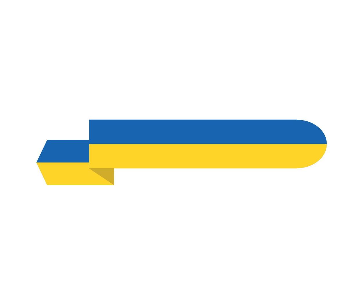 Oekraïne embleem vlag lint symbool ontwerp nationaal europa vector abstracte illustratie