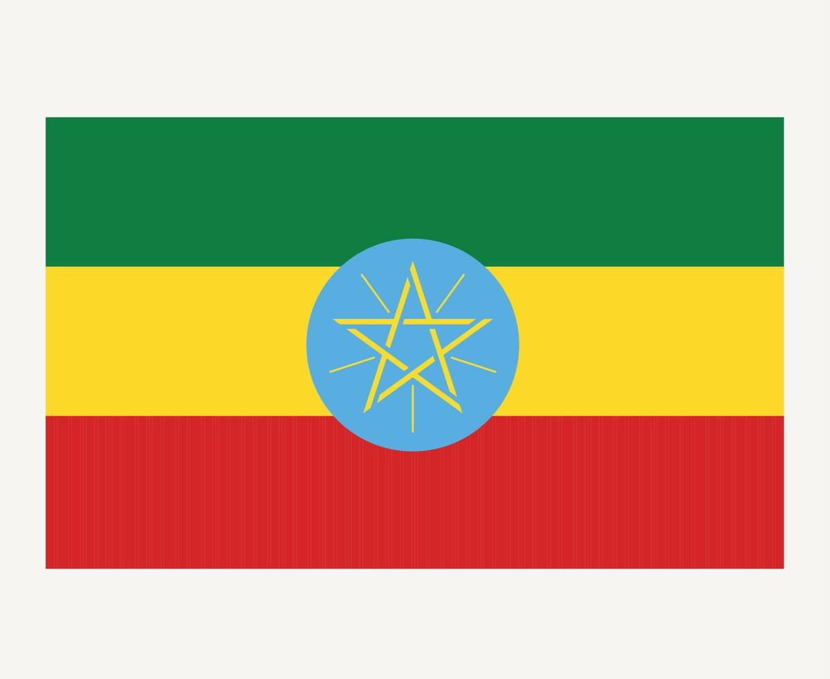 ethiopië vlag nationaal afrika embleem symbool pictogram vector illustratie abstract ontwerp element