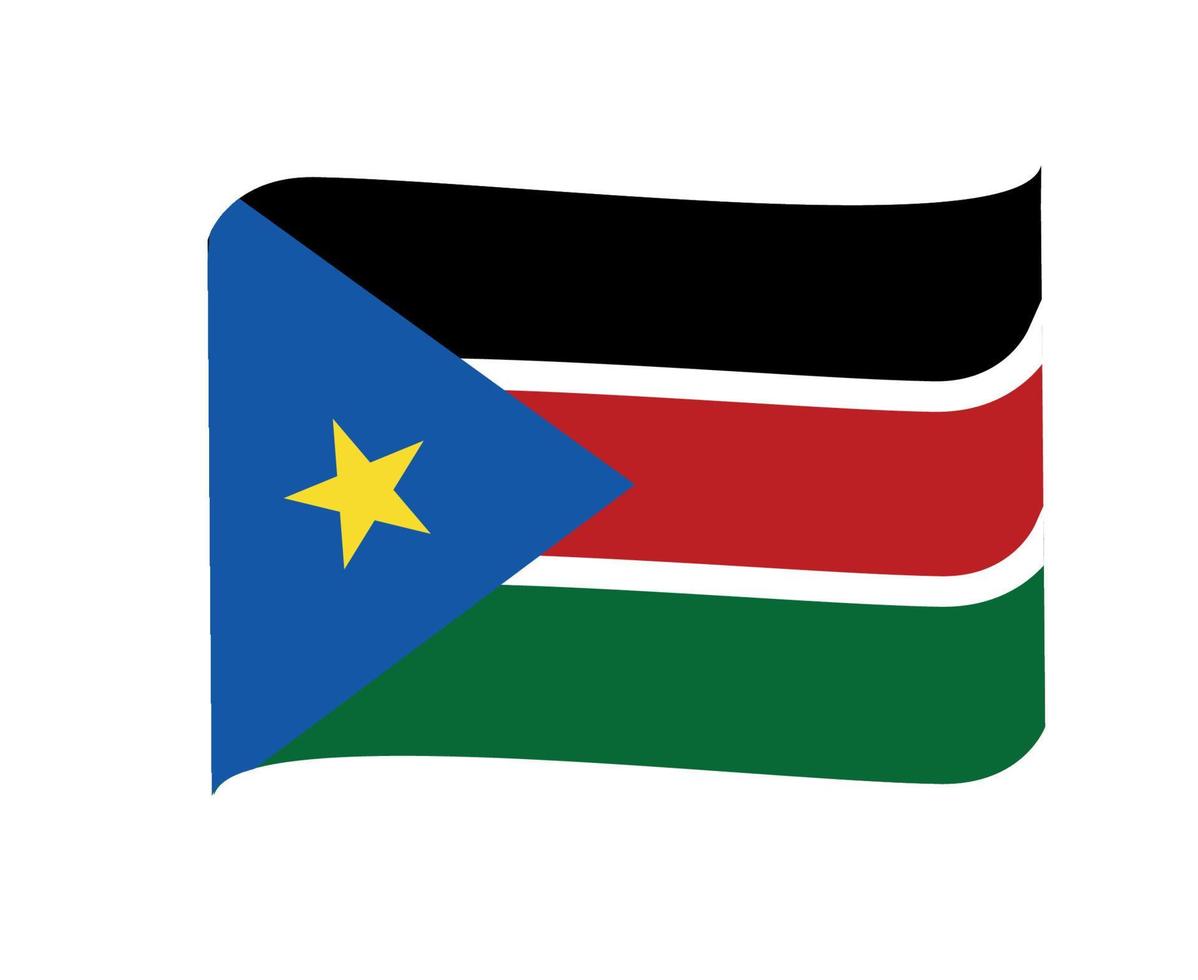 Zuid-Soedan vlag nationaal afrika embleem lint pictogram vector illustratie abstract ontwerp element